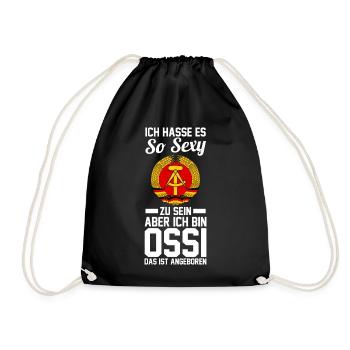 Ostdeutschland Ossi Deutschland DDR - Turnbeutel - Schwarz - Vorne
