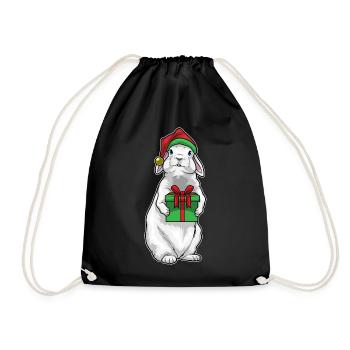 Forfait Noël lapin - Sac de sport léger - noir - Devant