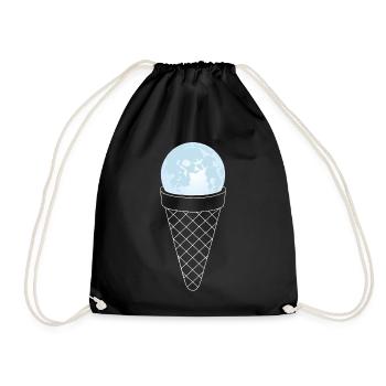 Lune et crème glacée - Drawstring Bag - black - Front