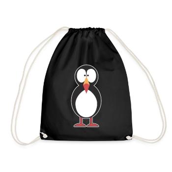 Papageitaucher Puffin Papageientaucher - Turnbeutel - Schwarz - Vorne