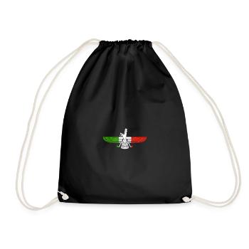 Art iranien | Fravashi, Farvahar, Inde - Sac de sport léger - noir - Devant