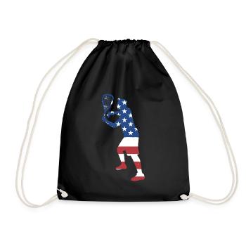 Sport Us Flag Racquetball - Sac de sport léger - noir - Devant