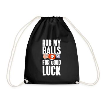 Billiards Billiard Player Kö 8-Ball - Drawstring Bag - black - Front