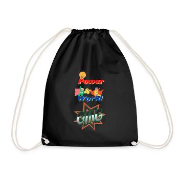 Power & World OMG - Drawstring Bag - black - Front
