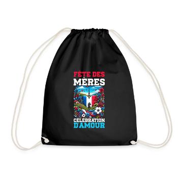 Fête des mères aux racines françaises, maman, meilleur - Sac de sport léger - noir - Devant