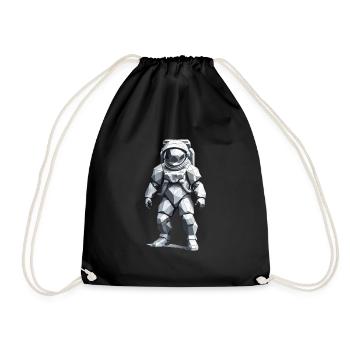 Astronaut - Profession Design Sticker - Drawstring Bag - black - Front