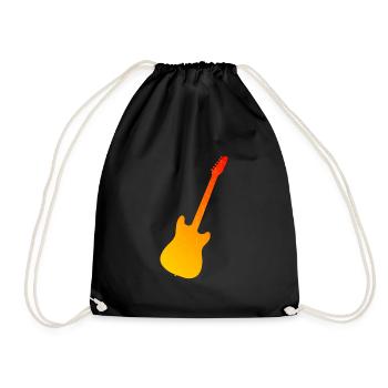 Guitare Guitare Guitare Guitare Femme Guitare Joue - Sac de sport léger - noir - Devant