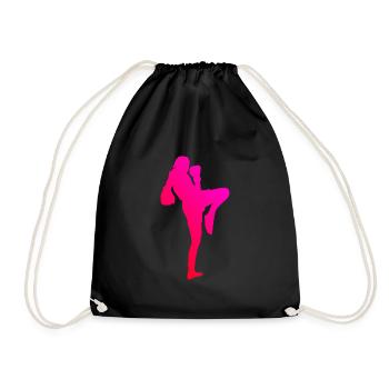 Thai Boxing Women Thai Boxing Muay Thai Thai Boxing - Drawstring Bag - black - Front