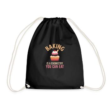 Baking is Chemistry You Can Eat Vintage Backen - Turnbeutel - Schwarz - Vorne