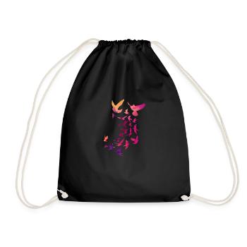 sourds,pigeons,oiseaux,vole d’oiseau,coloré,graffiti, - Sac de sport léger - noir - Devant