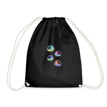 guinea pig,graffiti,painting,colorful,pop-art - Drawstring Bag - black - Front