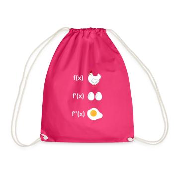 Derivation function chicken math - Drawstring Bag - fuchsia - Front