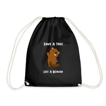 Bieber Rodent Funny Saying - Drawstring Bag - black - Front