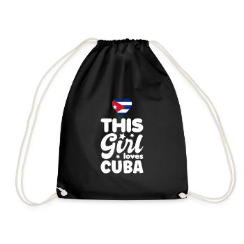 Kuba Flagge Karibik Urlaub Cuba Reise Havanna - Turnbeutel - Schwarz - Vorne