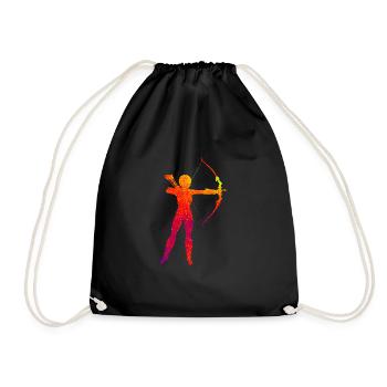 Archer Shooting Sports Sport Shooters Gift - Drawstring Bag - black - Front