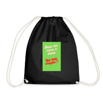 deus creou me e disse ,que bela criação!! - Sac de sport léger - noir - Devant