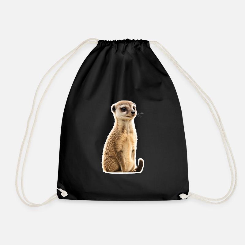 Erdmänchen - Turnbeutel - Schwarz