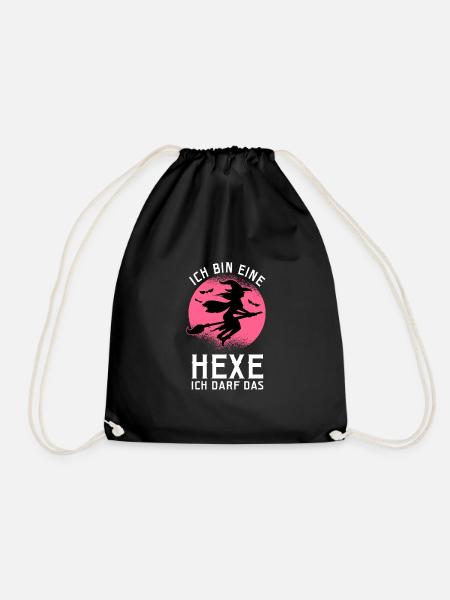 Ich Bin Eine Hexe Ich Darf Das - Turnbeutel - Schwarz