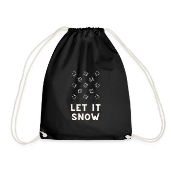 Let it snow cocaine - Weihnachtspullover - Turnbeutel - Schwarz - Vorne
