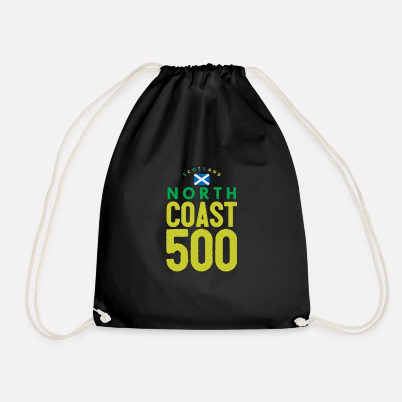 north coast 500 crew - Drawstring Bag - black