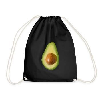Avocado - Turnbeutel - Schwarz - Vorne