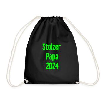Proud Dad 2024 – for new fathers - Drawstring Bag - black - Front