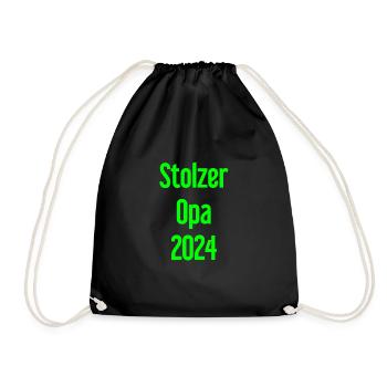 Stolzer Opa 2024 – Perfekt für frischgebackene Opa - Turnbeutel - Schwarz - Vorne