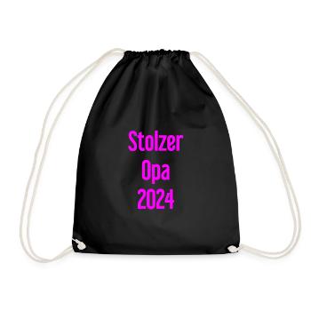 Proud Grandpa 2024 – Perfect for New Grandpa - Drawstring Bag - black - Front