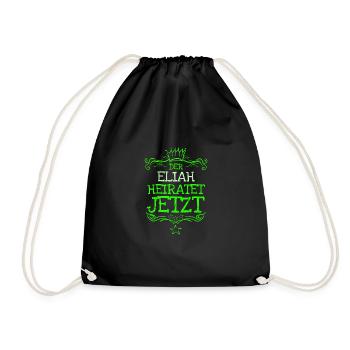 Gift for Elijah - Drawstring Bag - black - Front