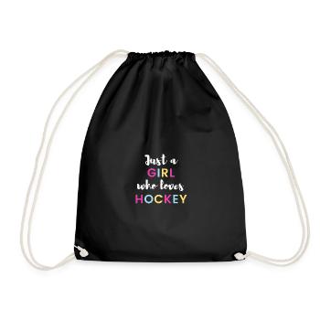 Juste une fille qui aime le hockey - Sac de sport léger - noir - Devant