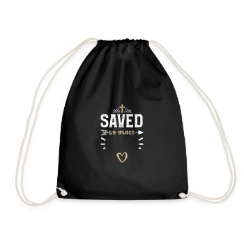 Sauvé par la grâce - Jésus - Sac de sport léger - noir - Devant