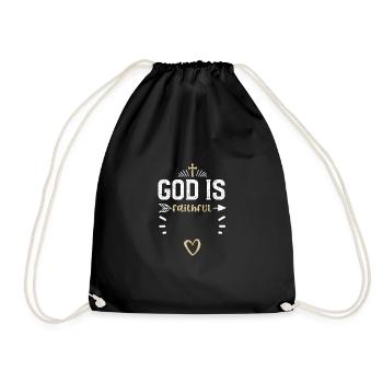 Dieu est fidèle - Jésus - Sac de sport léger - noir - Devant