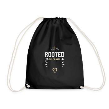 Rooted In Christ - Jesus - Turnbeutel - Schwarz - Vorne