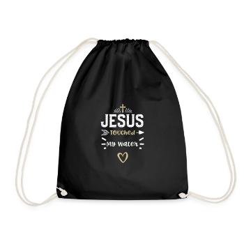 Jésus a touché mon eau - Jésus - Sac de sport léger - noir - Devant