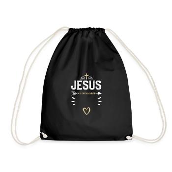 Jésus mon tout - Jésus - Sac de sport léger - noir - Devant