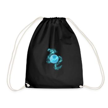 Gaming symbol blue orbe - Turnbeutel - Schwarz - Vorne