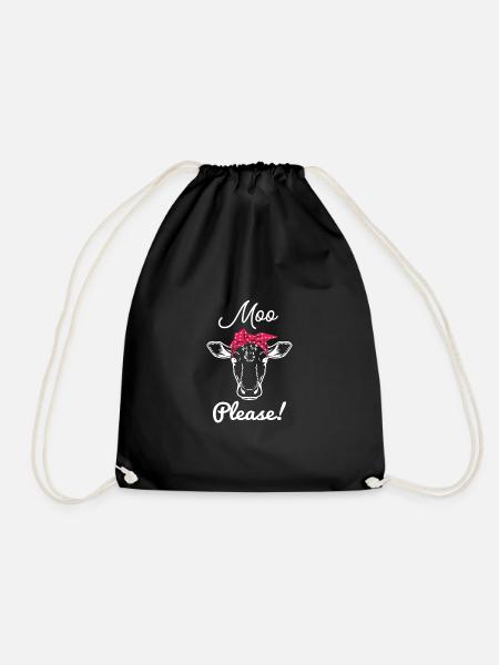 Farmer farmer agriculture farmer's wife gift - Drawstring Bag - black