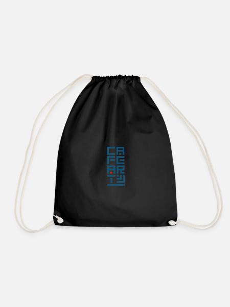 cafeart music launch - Drawstring Bag - black