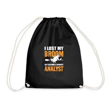 Became Budget Analyst Accounting Staff Gift - Drawstring Bag - black - Front