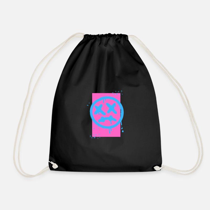 Graffiti Emoji Pink - Turnbeutel - Schwarz