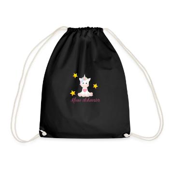 Kleine Schwester - Turnbeutel - Schwarz - Vorne