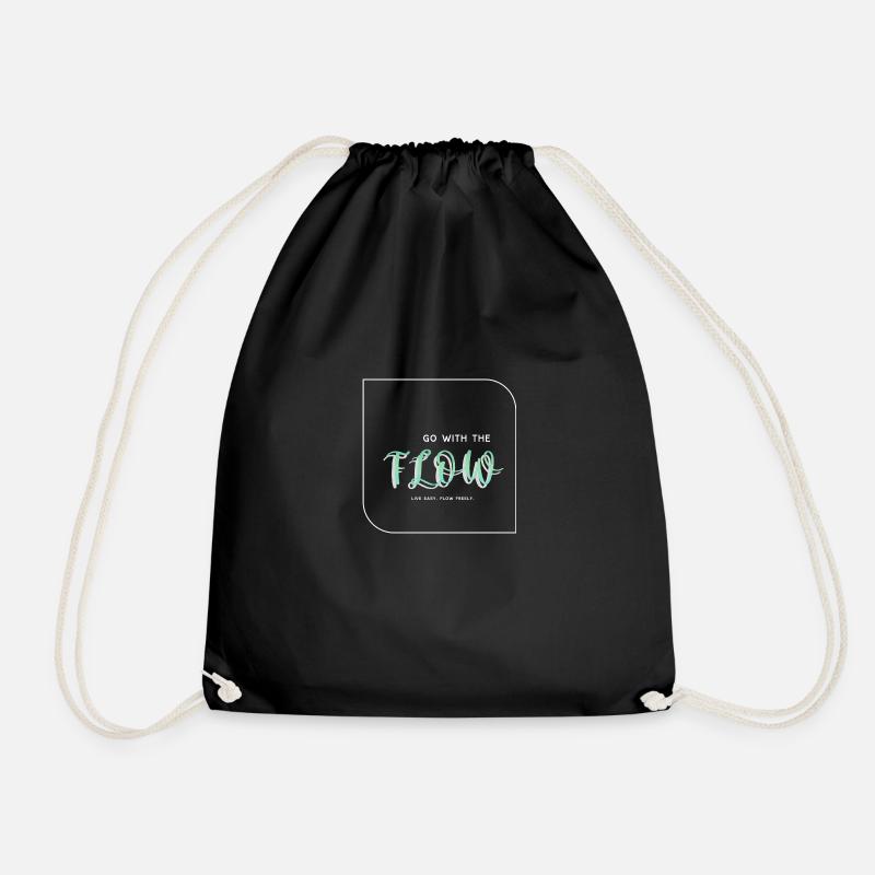 Go With The Flow - Drawstring Bag - black