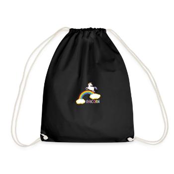 Unicorn - Drawstring Bag - black - Front