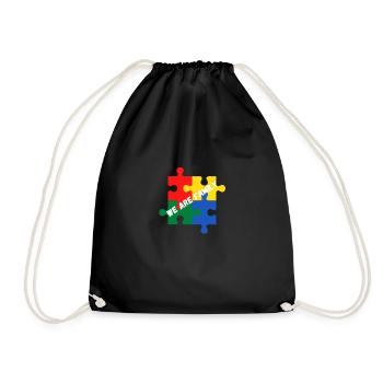 We are family. We are a family - Drawstring Bag - black - Front