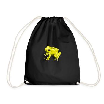 grenouille flèche empoisonnée jaune - Sac de sport léger - noir - Devant