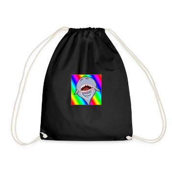 Rainbow Shark - Drawstring Bag - black - Front
