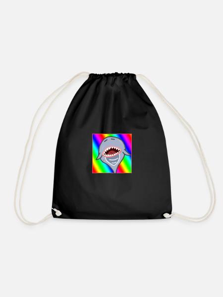 Regenbogen Hai - Turnbeutel - Schwarz