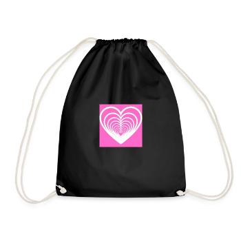 Coeurs Mêlés Rose - Sac de sport léger - noir - Devant