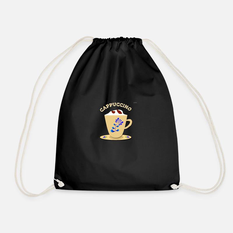 Cappuccino - Drawstring Bag - black