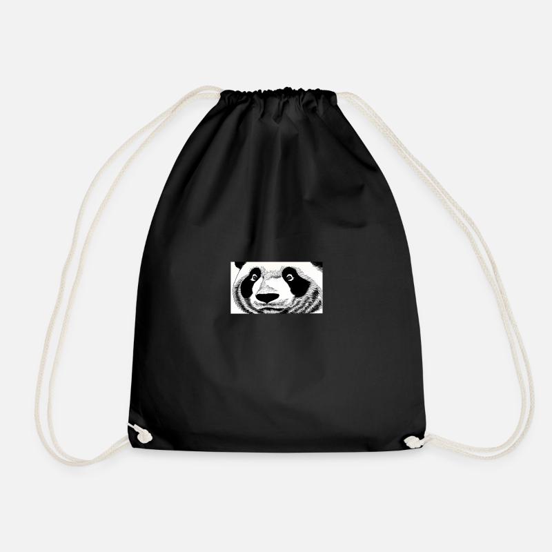 Panda - Turnbeutel - Schwarz
